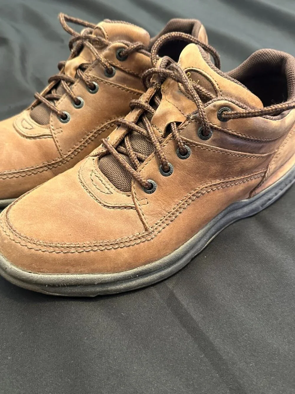 Rockport World Tour Classic Men Size 10 W Brown Leather Walking Shoes Gorpcore